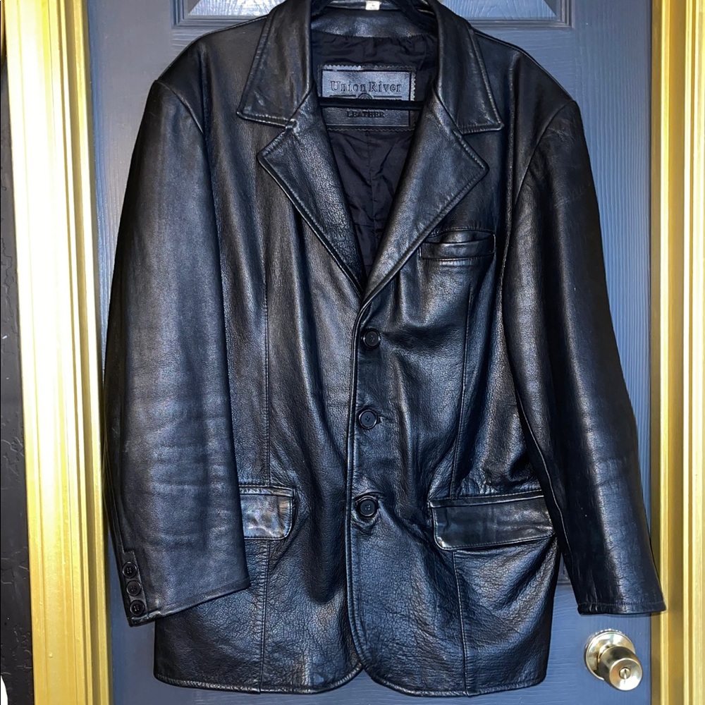 Men's Black Leather Jacket